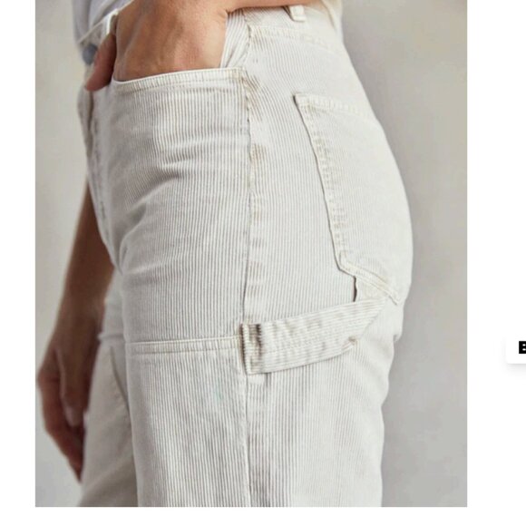 Outerknown Smith Organic Cotton Cord Utility Pants Straight Leg Off White Sz 27 - Picture 4 of 15